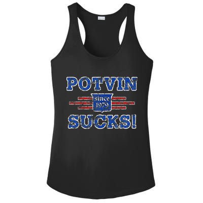 Potvin Sucks 1979 Vintage New York Ladies PosiCharge Competitor Racerback Tank