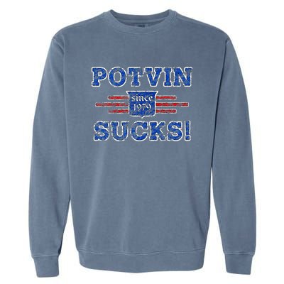 Potvin Sucks 1979 Vintage New York Garment-Dyed Sweatshirt