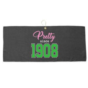 Pretty Since 1908 Sorority Large Microfiber Waffle Golf Towel