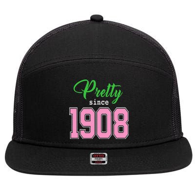 Pretty Since 1908 Sorority 7 Panel Mesh Trucker Snapback Hat