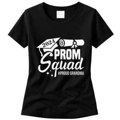 Prom Squad 2024 Proud Grandma Graduate Prom Class Of 2024 Womens T-Shirt