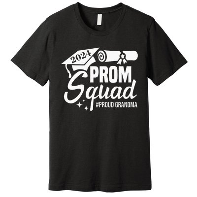 Prom Squad 2024 Proud Grandma Graduate Prom Class Of 2024 Premium T-Shirt