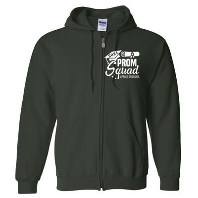 Prom Squad 2024 Proud Grandma Graduate Prom Class Of 2024 Full Zip Hoodie