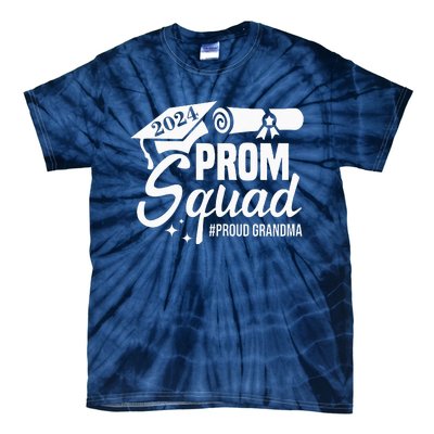 Prom Squad 2024 Proud Grandma Graduate Prom Class Of 2024 Tie-Dye T-Shirt