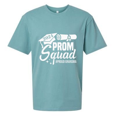 Prom Squad 2024 Proud Grandma Graduate Prom Class Of 2024 Sueded Cloud Jersey T-Shirt