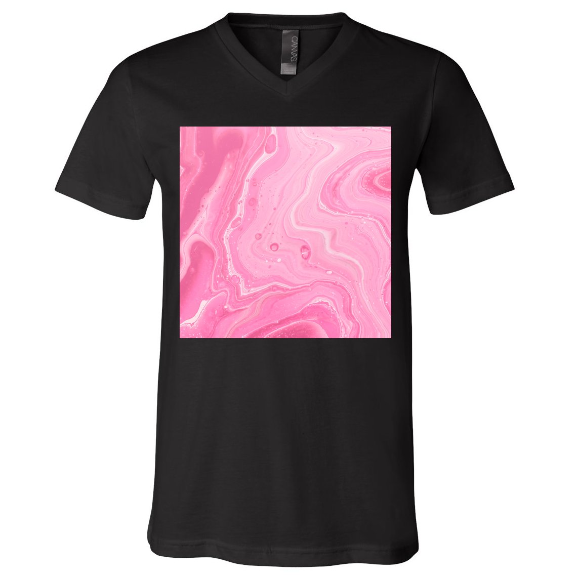 Pink Sublimation 2 V-Neck T-Shirt