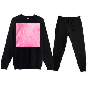 Pink Sublimation 2 Premium Crewneck Sweatsuit Set