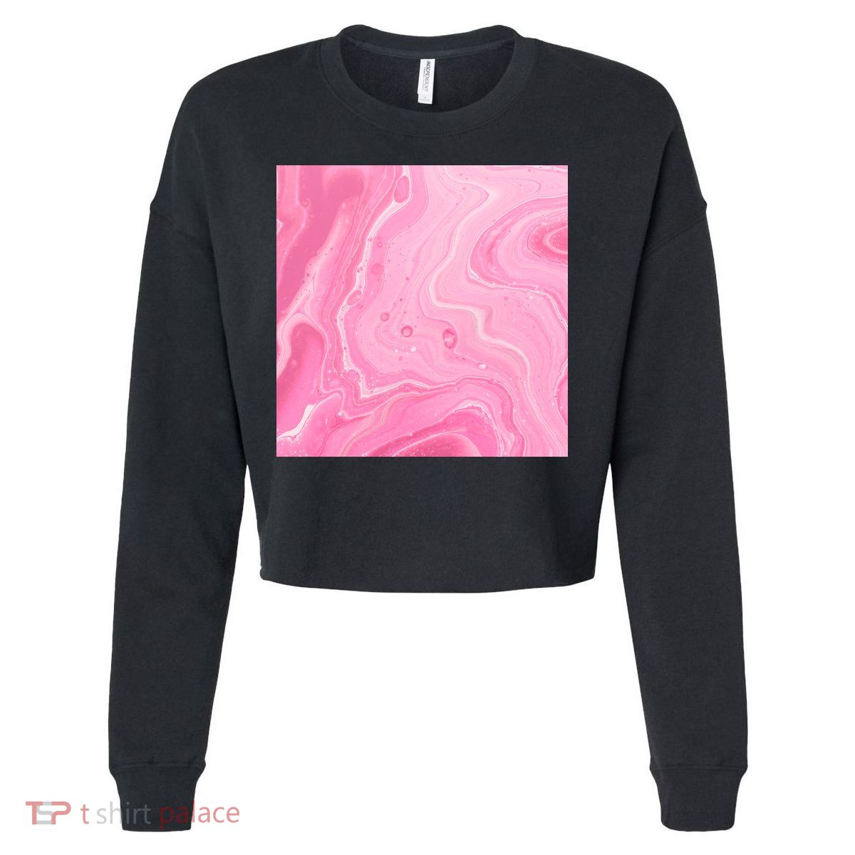 Pink Sublimation 2 Cropped Pullover Crew