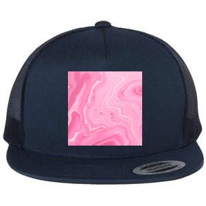 Pink Sublimation 2 Flat Bill Trucker Hat