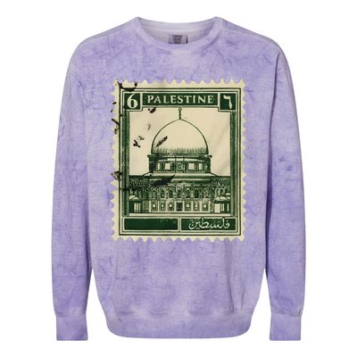 Palestine Stamp 2 Colorblast Crewneck Sweatshirt