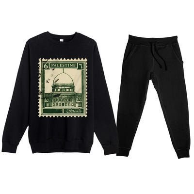 Palestine Stamp 2 Premium Crewneck Sweatsuit Set