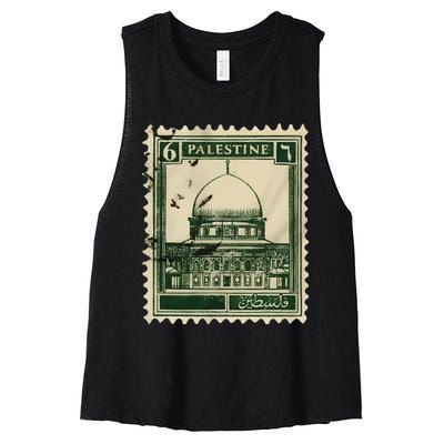 Palestine Stamp 2 Women's Racerback Cropped Tank