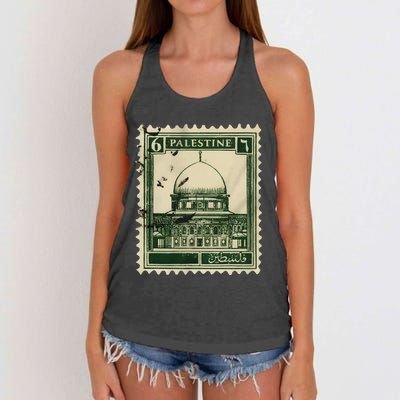 Palestine Stamp 2 Women's Knotted Racerback Tank