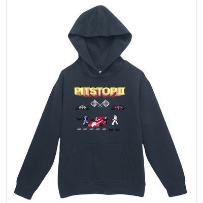 Pit Stop 2 Retro Theme Urban Pullover Hoodie