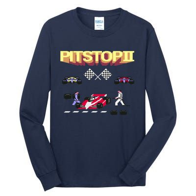 Pit Stop 2 Retro Theme Tall Long Sleeve T-Shirt