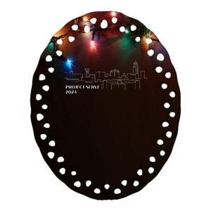 Project Serve 2024 Ceramic Oval Ornament