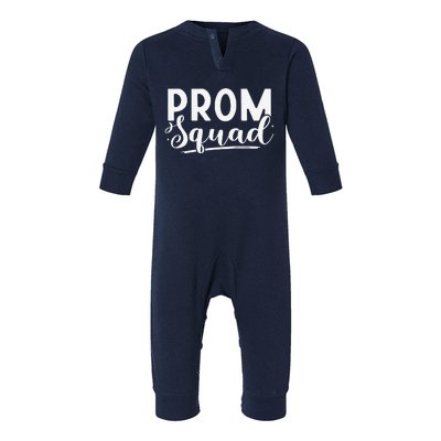 Prom Squad 2024 Funny Graduate Prom Class Of 2024 Infant Fleece One Piece