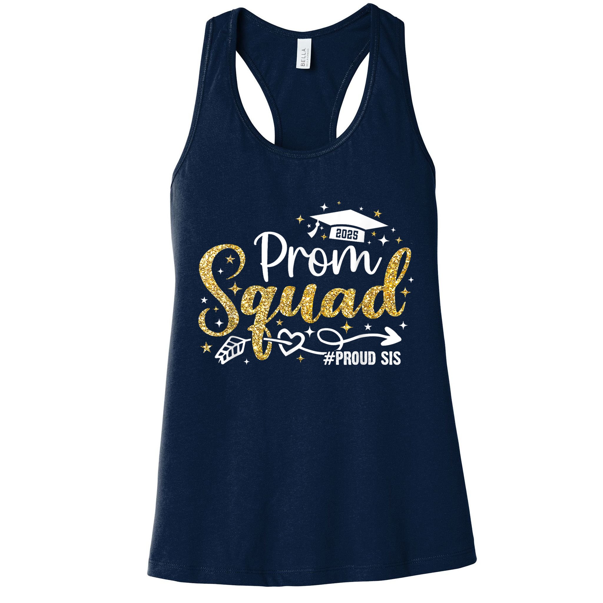 Prom Squad 2025 Proud Sis Graduate Prom Class Of 2025 Womens Tank Top