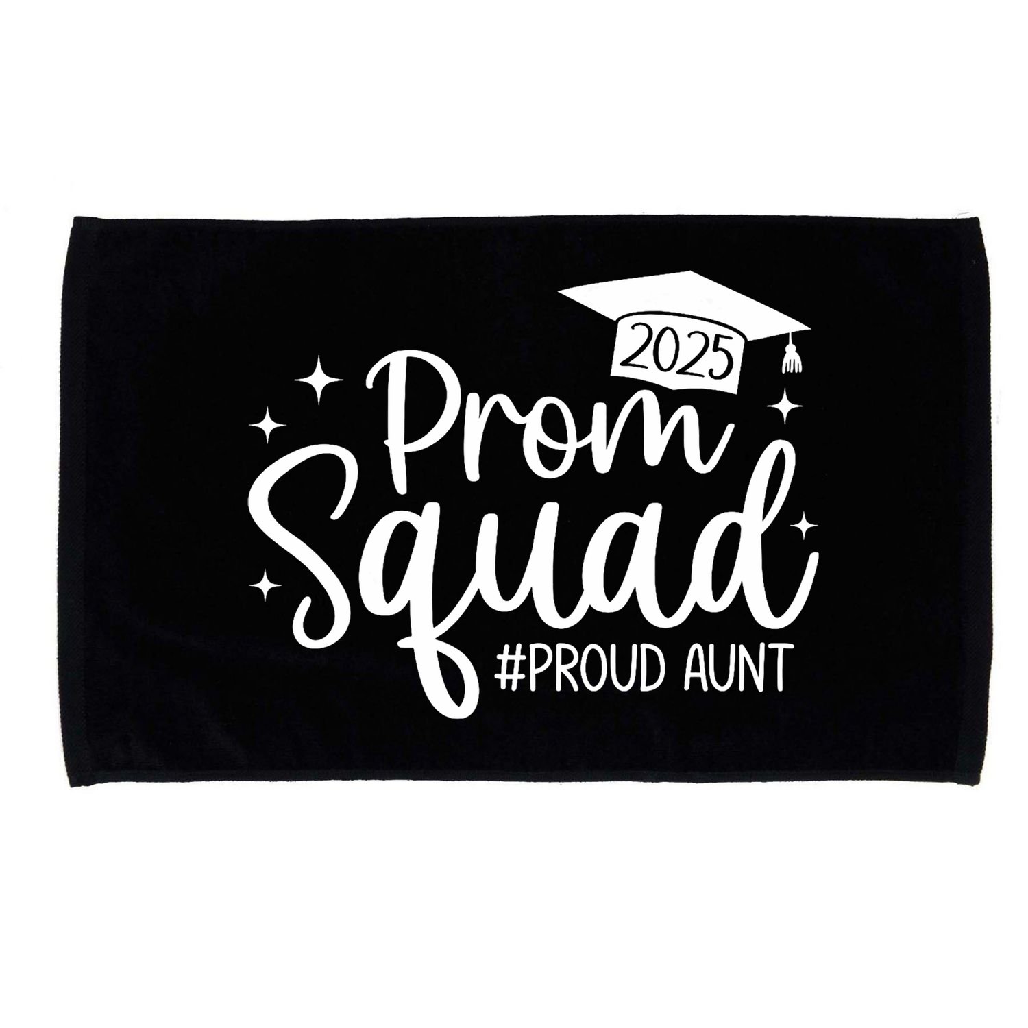 Prom Squad 2025 Proud Aunt Graduate Prom Class Of 2025  Microfiber Hand Towel