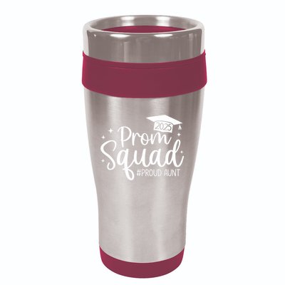 Prom Squad 2025 Proud Aunt Graduate Prom Class Of 2025  16oz Travel Tumbler