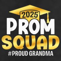 Prom Squad 2025 Graduate Prom Class Of 2025 Proud Grandma 7 Panel Mesh Trucker Snapback Hat