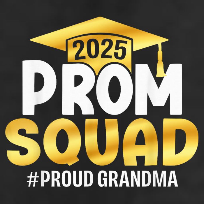 Prom Squad 2025 Graduate Prom Class Of 2025 Proud Grandma 7 Panel Mesh Trucker Snapback Hat