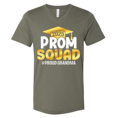 Prom Squad 2025 Graduate Prom Class Of 2025 Proud Grandma V-Neck T-Shirt