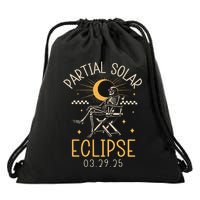 Partial Solar 2025 Eclipse 3.29.25 Skeleton Eclipse 2025 Drawstring Bag