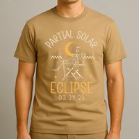 Partial Solar 2025 Eclipse 3.29.25 Skeleton Eclipse 2025 T-Shirt