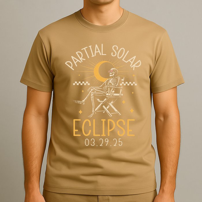 Partial Solar 2025 Eclipse 3.29.25 Skeleton Eclipse 2025 T-Shirt