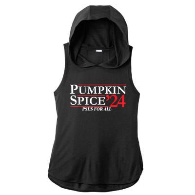 Pumpkin Spice 24 PslS For All Ladies PosiCharge Tri-Blend Wicking Draft Hoodie Tank