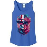 Patriotic Skull 4th Of July Uncle Sam Skull American Flag Gift Ladies Essential Tank