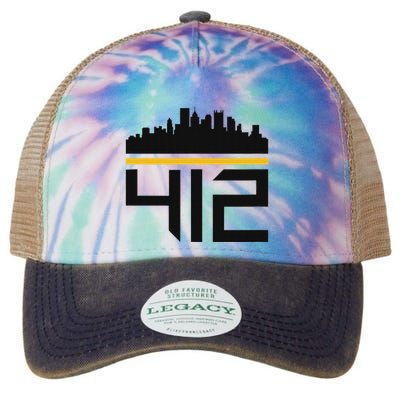 Pittsburgh Skyline 412 Design Legacy Tie Dye Trucker Hat