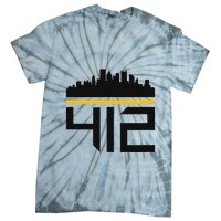 Pittsburgh Skyline 412 Design Tie-Dye T-Shirt