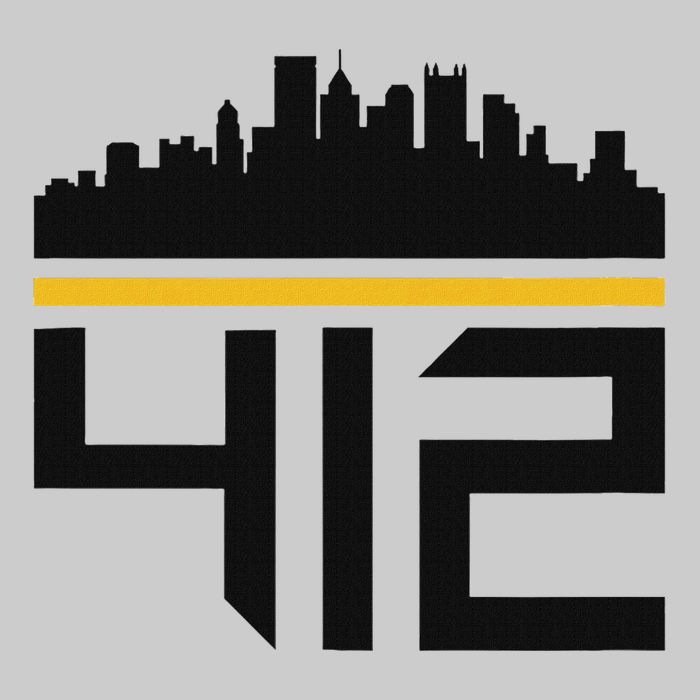 Pittsburgh Skyline 412 Design Tie-Dye T-Shirt