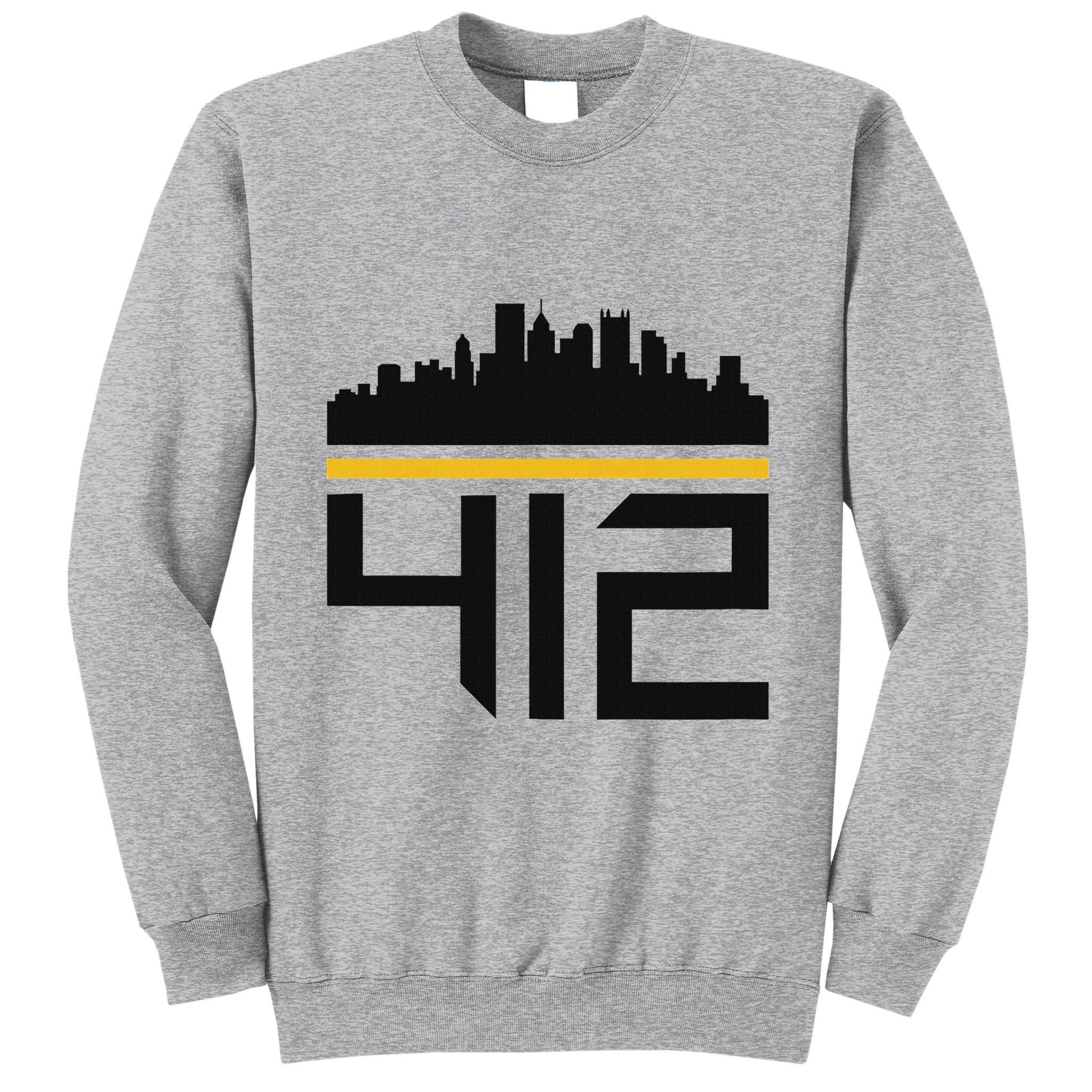 Pittsburgh Skyline 412 Design Tall Sweatshirt
