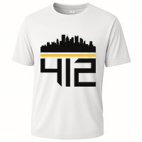 Pittsburgh Skyline 412 Design Cooling Performance Crew T-Shirt