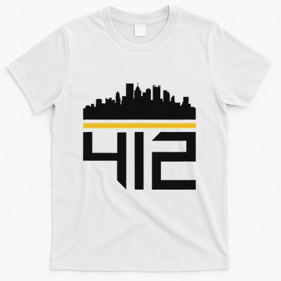 Pittsburgh Skyline 412 Design T-Shirt