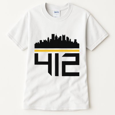 Pittsburgh Skyline 412 Design Tall T-Shirt