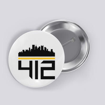 Pittsburgh Skyline 412 Design Button
