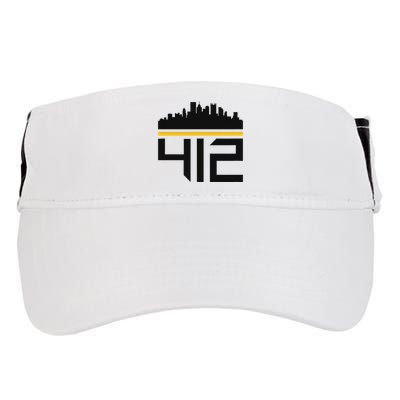 Pittsburgh Skyline 412 Design Adult Drive Performance Visor