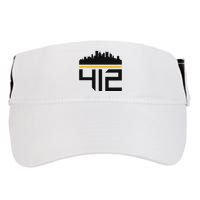 Pittsburgh Skyline 412 Design Adult Drive Performance Visor