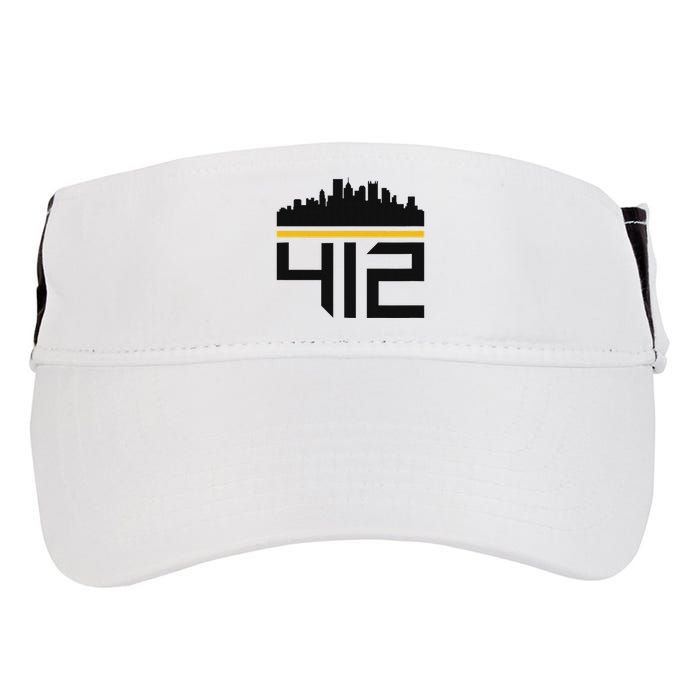 Pittsburgh Skyline 412 Design Adult Drive Performance Visor