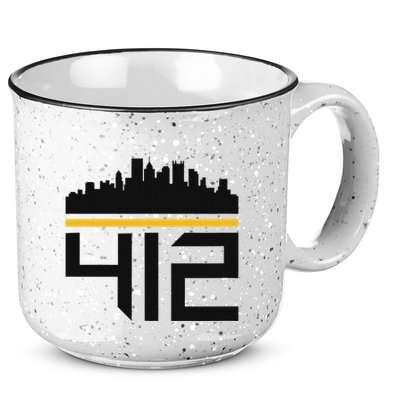 Pittsburgh Skyline 412 Design 15oz Campfire Ceramic Mug