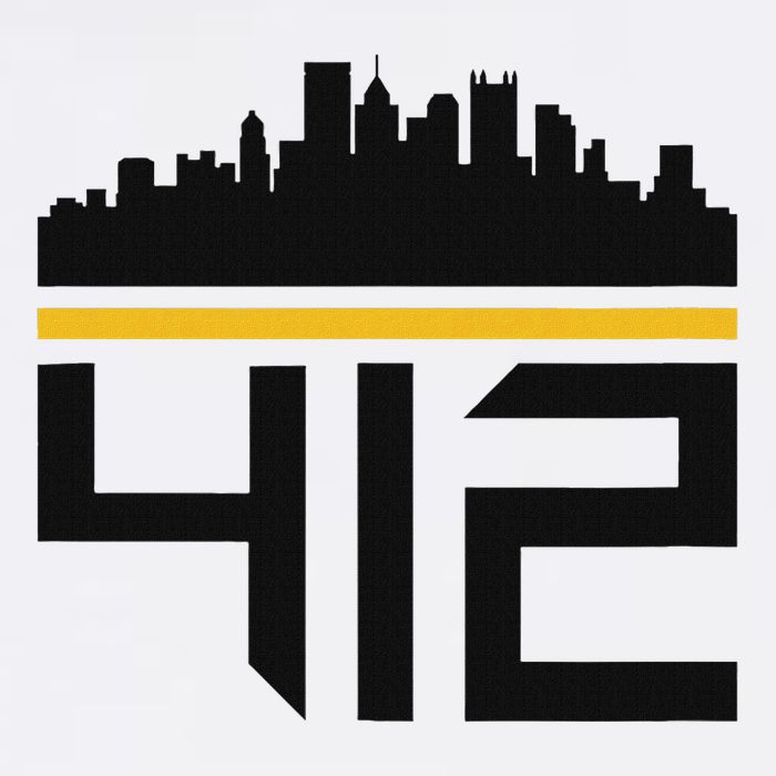 Pittsburgh Skyline 412 Design Flatbill Hat
