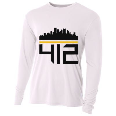 Pittsburgh Skyline 412 Design Cooling Performance Long Sleeve Crew
