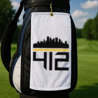 Pittsburgh Skyline 412 Design Golf Towel