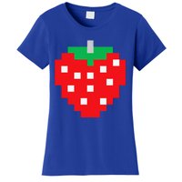 Pixel Strawberry 80s Video Game Halloween Costume Women's T-Shirt