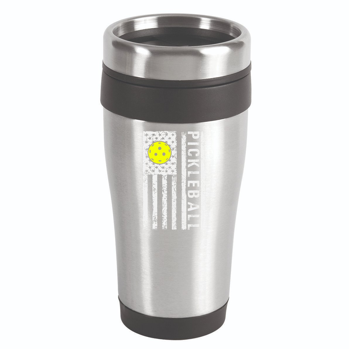 Pickleball Shirt American Flag Pickleball Player Gift 16oz Travel Tumbler