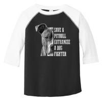 Pitbull Save A Pitbull Funny Dog Rescue Pitbull Mom Dad Toddler Fine Jersey T-Shirt